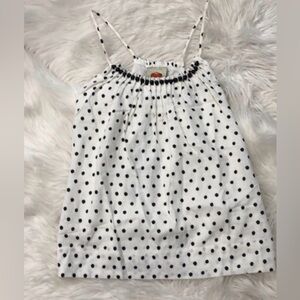 FARM Rio Black and White Polka Dot Spaghetti Strap Top
